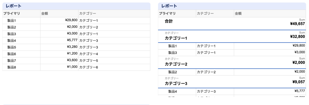 4 レポート　設定例